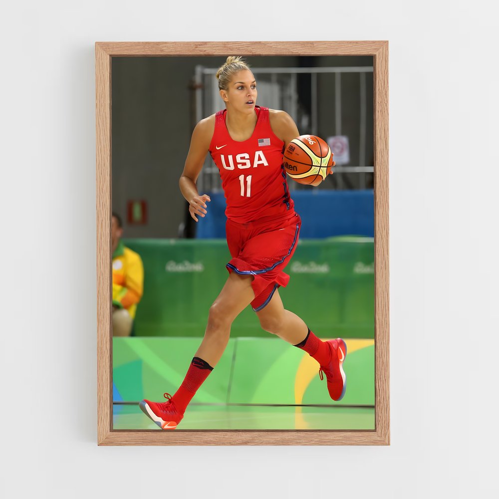 Poster Élan Rouge – affiche Basketball (vue 4)